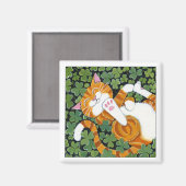 Rollen in Klaver - Kat Art Magnet (Voorkant / Achterkant)