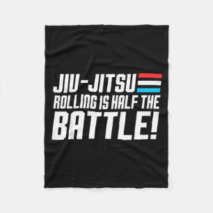 Rollen is half de strijd Jiu Jitsu Bjj Braziliaans Fleece Deken