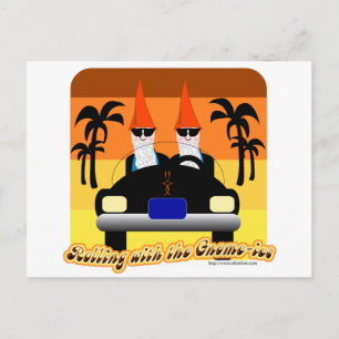 Rollen met de gnom-ies briefkaart