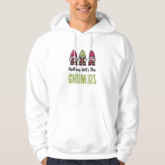 Rollen met de Gnomies Mannen Hoodie (Voorkant)
