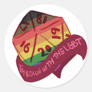 Rollen met de LGBT - DnD-sticker Ronde Sticker