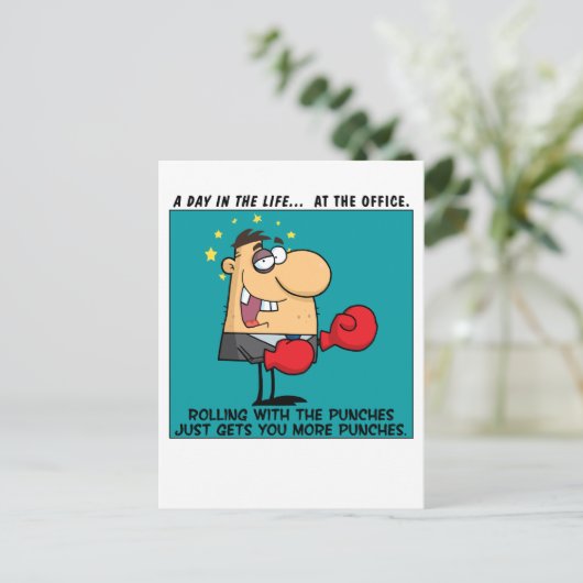 Rollen met de Punches Briefkaart (Staand voorkant)