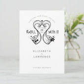 Rollen met IT-bride en gegroet papier, rolletje Save The Date (Staand voorkant)