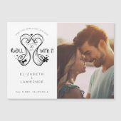 Rollen met IT-bride en groom-toiletpapier - foto (Voorkant)