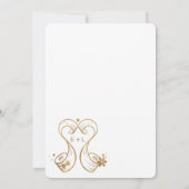 Rollen met IT-bride en groompapier — Heart Gold Save The Date (Achterkant)