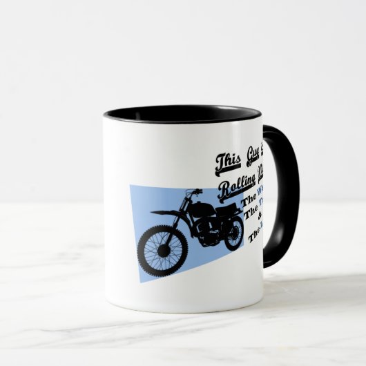 Rollen met koffie-Mok Mok (Voorkant rechts)