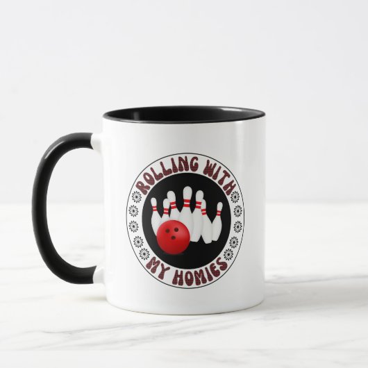 Rollen met mijn cadeautjes voor Bowling bowlers Mok (Links)