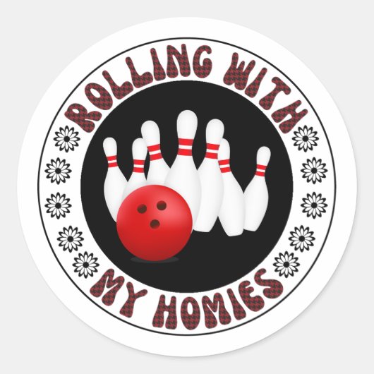 Rollen met mijn cadeautjes voor Bowling bowlers Ronde Sticker (Voorkant)