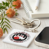 Rollen met mijn cadeautjes voor Bowling bowlers Sleutelhanger (Voorkant Rechts)