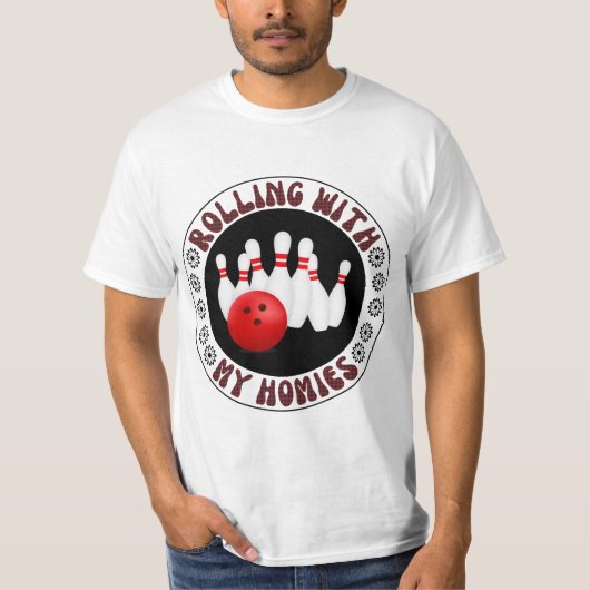 Rollen met mijn cadeautjes voor Bowling bowlers T-shirt (Voorkant)