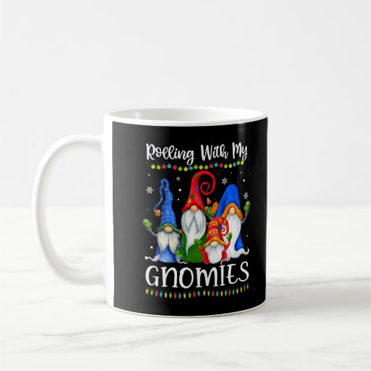 Rollen met mijn Gnomen Grapny Gnome Xmas Lights Bo Koffiemok (Links)