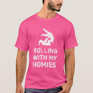 Rollen met mijn homies Grappig Braziliaans Jiu Jit T-shirt