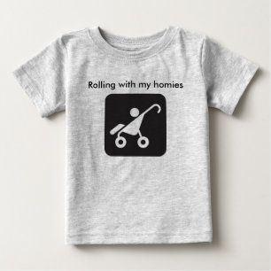 Rollen met mijn homies shirt
