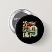 Rollen naar 9 Bowling Verjaardagsfeestje 9e Verjaa Ronde Button 5,7 Cm (Voorkant /achterkant)