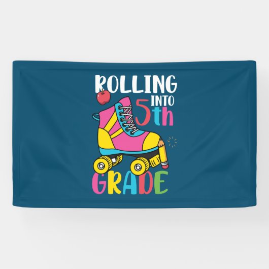 Rollen naar de 5e klas spandoek (Horizontaal)