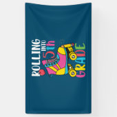 Rollen naar de 5e klas spandoek (Verticaal)