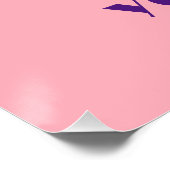 Rollen Schaatsen Roze orthday Disco Party Perfect Poster (Hoek)