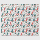 Rollen van Floral Gnome Wrapping Paper Cadeaupapier (Vlak)