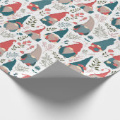 Rollen van Floral Gnome Wrapping Paper Cadeaupapier (Hoek)