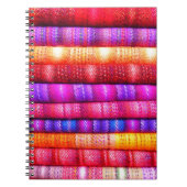Rollen van kleurrijke stoffen notitieboek (Voorkant)