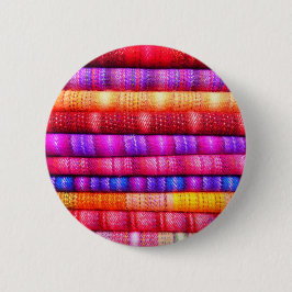 Rollen van kleurrijke stoffen ronde button 5,7 cm