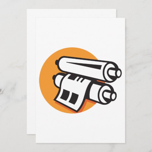 Rollen van papierpictogrammen kaart (Voorkant / Achterkant)