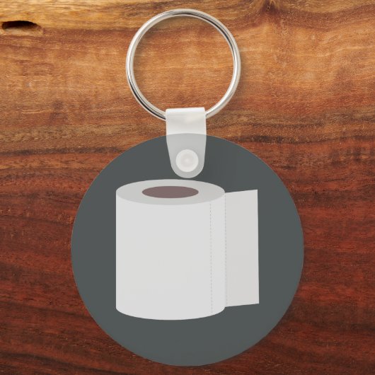 Rollen van toiletpapier sleutelhanger (Voorkant)