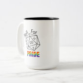 Rollen voor trots tweekleurige koffiemok (Voorkant links)