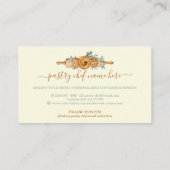 Rollenbakkerijkoekjes, koekjes en koekjes visitekaartje (Achterkant)