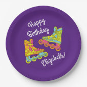 Rollenblades Schaatsen Kinderen van zaterdag Papieren Bordje (Voorkant)