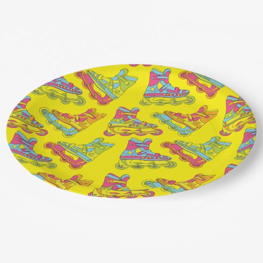 Rollenblades Schaatsen Kinderen van zaterdag Papieren Bordje (Gekanteld)