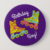 Rollenblades Schaatsen Kinderen van zaterdag Ronde Button 4,0 Cm (Voorkant)