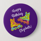 Rollenblades Schaatsen Kinderen van zaterdag Ronde Button 4,0 Cm (Voorkant)