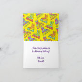 Rollenblades Skating Birthday Party Hartelijk dank Kaart (Binnen)