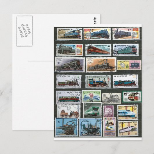 Rollend materieel voor spoor- en tramwegen 4 briefkaart (Voorkant / Achterkant)