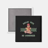 Rollend Met Mijn Deegvrienden Retro Gemberkoek Man Magneet (Voorkant / Achterkant)