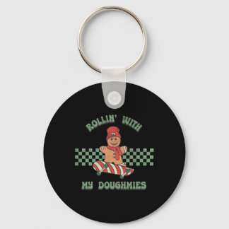 Rollend Met Mijn Deegvrienden Retro Gemberkoekman  Sleutelhanger