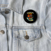 Rollend naar 2026 Wasbeer Grappige Afvalbak Brand Ronde Button 5,7 Cm (In situ)