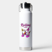 Rollend naar 4e verjaardagsshirt Eenhoorn Roller S Waterfles (Voorkant)