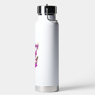 Rollend naar 4e verjaardagsshirt Eenhoorn Roller S Waterfles