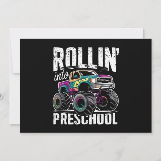Rollend naar de peuterspeelzaal Monstertruck terug Kaart (Voorkant)