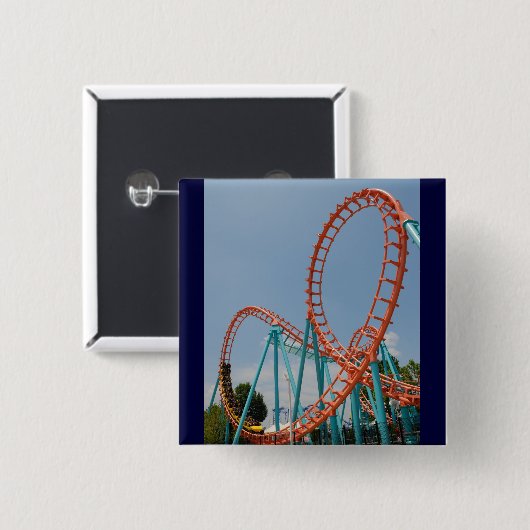 Rollend Onderzetter Vierkante Button 5,1 Cm (Voorkant /achterkant)