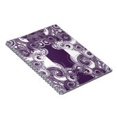 Rollend Paars Digital Art Doodles Hoesje Notitieboek (Rechterzijde)