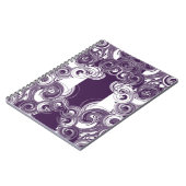 Rollend Paars Digital Art Doodles Hoesje Notitieboek (Linkerzijde)