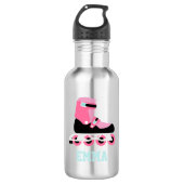 Rollend Schaats Gepersonaliseerd Kinder Roestvrij  Waterfles (Voorkant)