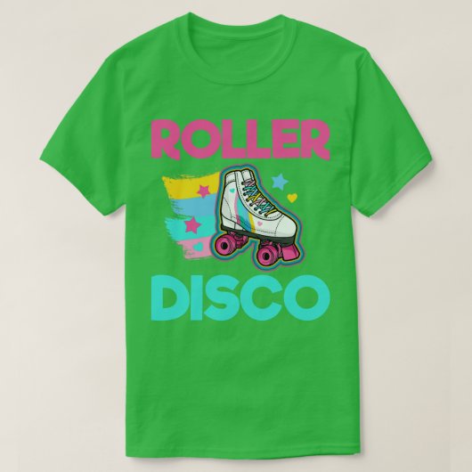 Rollend Schaats Roller Disco T-shirt (Design voorkant)