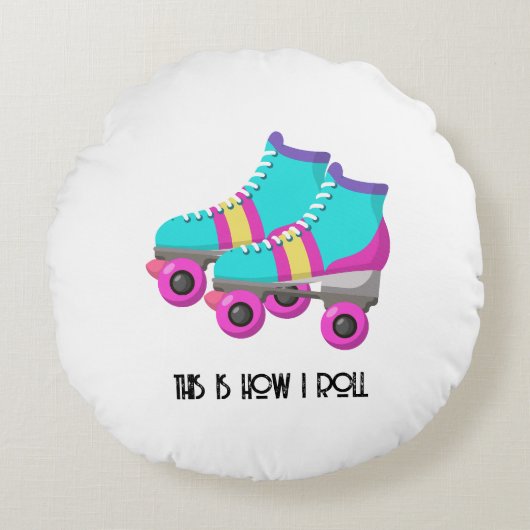 Rollend Schaats Rond Kussen (Voorkant)