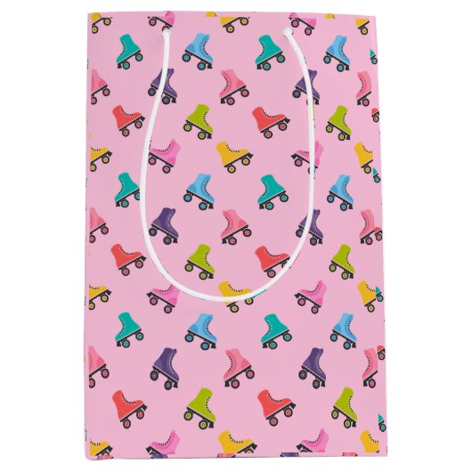 Rollend Schaats Skating Design Gift Bag Medium Cadeauzakje (Voorkant)