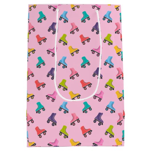 Rollend Schaats Skating Design Gift Bag Medium Cadeauzakje (Achterkant)