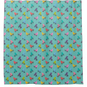 Rollend Schaats Skating Pattern Shower Curtain Douchegordijn (Voorkant)